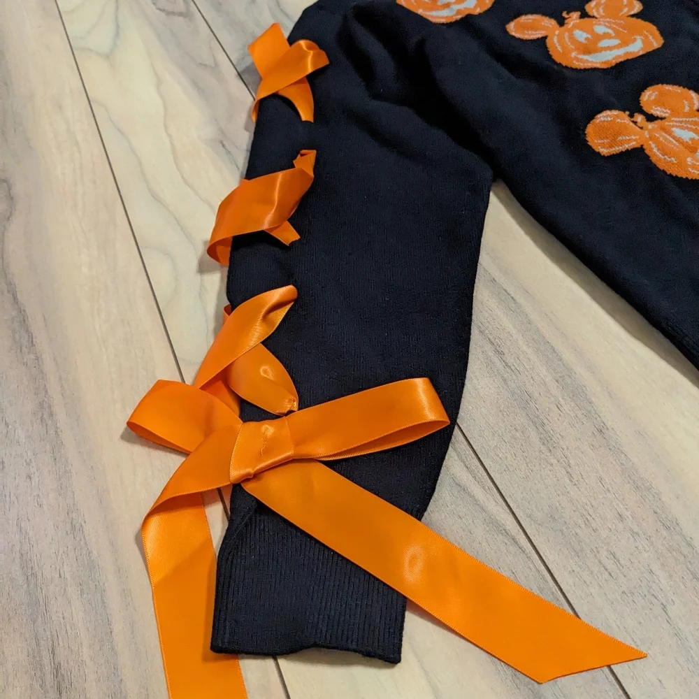 NWT! Disney Parks Her Universe Halloween Mickey Mouse Pumpkin Ribbon Cardigan M - Picture 4 of 16